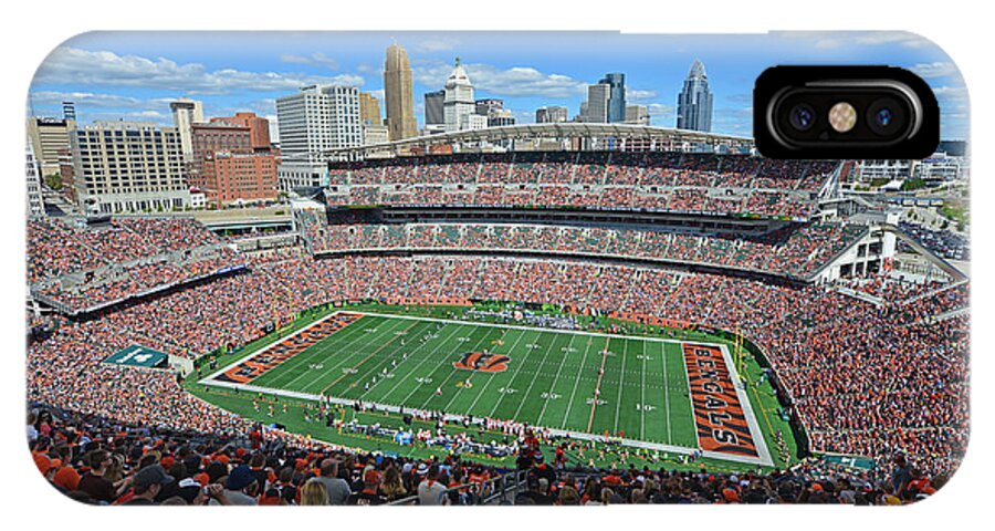 Mark Whitt iPhone X Case featuring the photograph Paul Brown Stadium - Cincinnati Bengals #1 by Mark Whitt