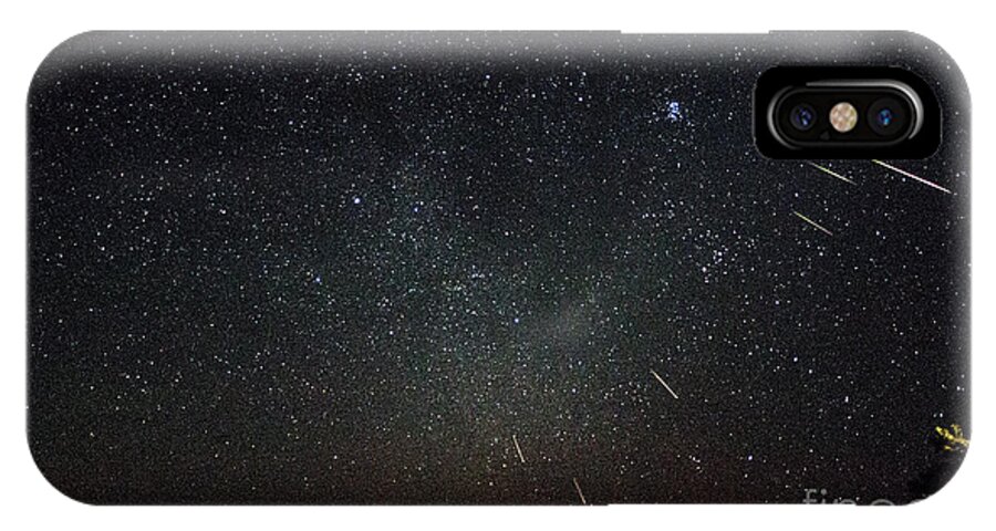 Meteors iPhone X Case featuring the photograph Perseid Meteor Shower #1 by Mark Jackson