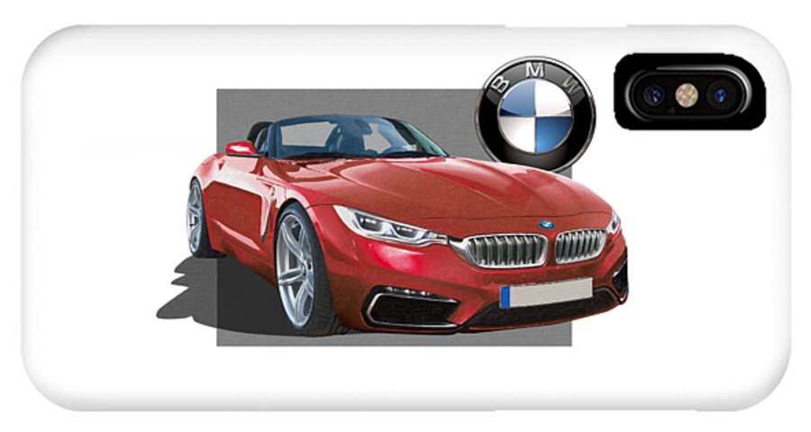 bmw Collection By Serge Averbukh iPhone X Case featuring the photograph Red 2018 B M W Z 5 with 3 D Badge #1 by Serge Averbukh