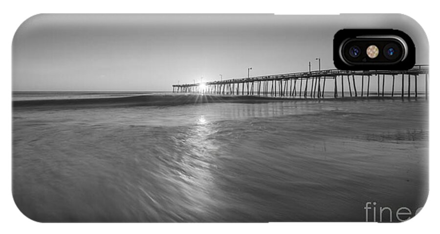 Nags Head Fishing Pier iPhone X Case featuring the photograph Rise And Shine at Nags Head Pier #1 by Michael Ver Sprill