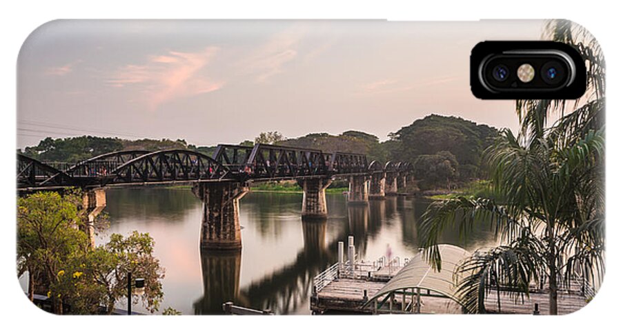 Kanchanaburi iPhone X Case featuring the photograph River Kwai bridge #1 by Didier Marti