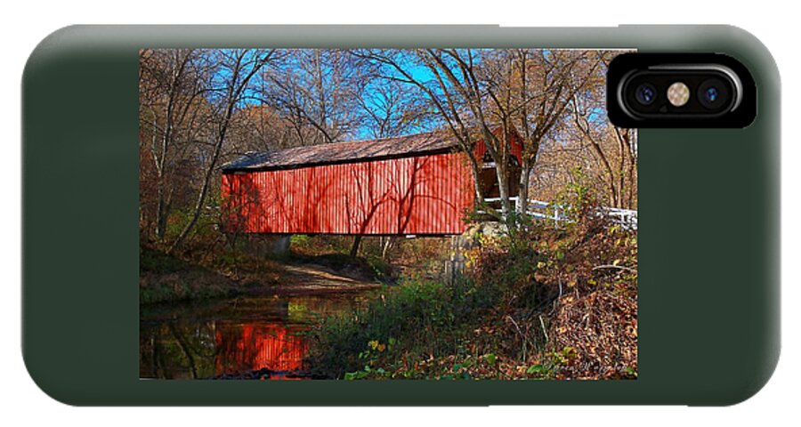 Missouri iPhone X Case featuring the photograph Sandy /Creek Covered Bridge, Missouri #1 by Steve Warnstaff