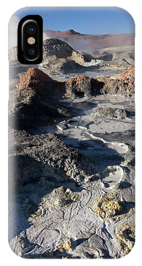 Sol De Manana iPhone X Case featuring the photograph Sol de Manana Geothermal Field #1 by Aivar Mikko
