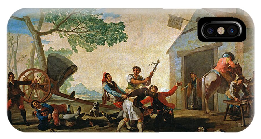 Europe iPhone X Case featuring the painting The Quarrel in the New Tavern #1 by Francisco Goya