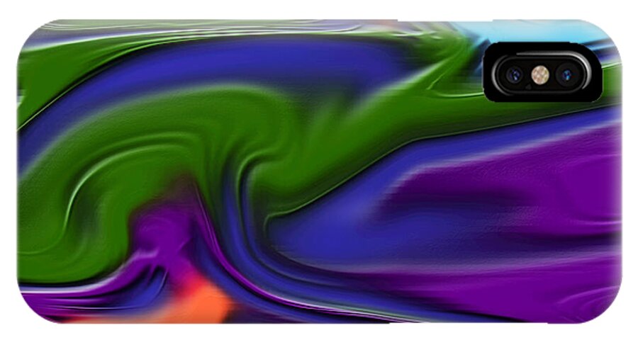 Abstract iPhone X Case featuring the digital art 1691 Abstract Thought by Chowdary V Arikatla