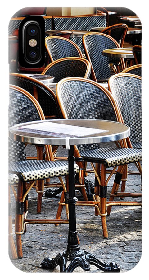 Cafe iPhone X Case featuring the photograph Cafe terrace in Paris #2 by Dutourdumonde Photography