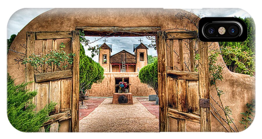 Chimayo iPhone X Case featuring the photograph Chimayo Church #2 by Anna Rumiantseva