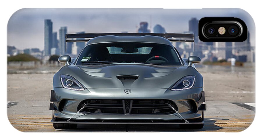 American iPhone X Case featuring the photograph #Dodge #ACR #Viper #2 by ItzKirb Photography