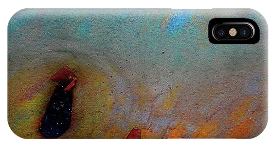 Abstract iPhone X Case featuring the digital art Purification #2 by Richard Laeton