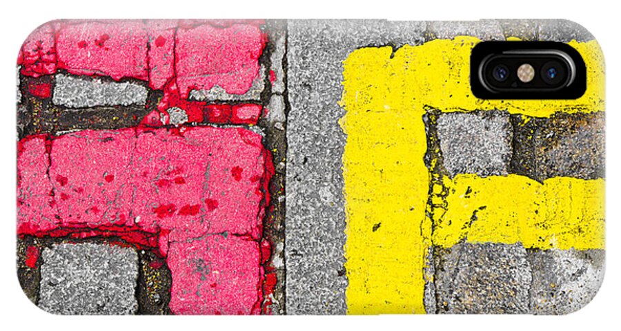 Abstract iPhone X Case featuring the photograph Road markings #2 by Tom Gowanlock