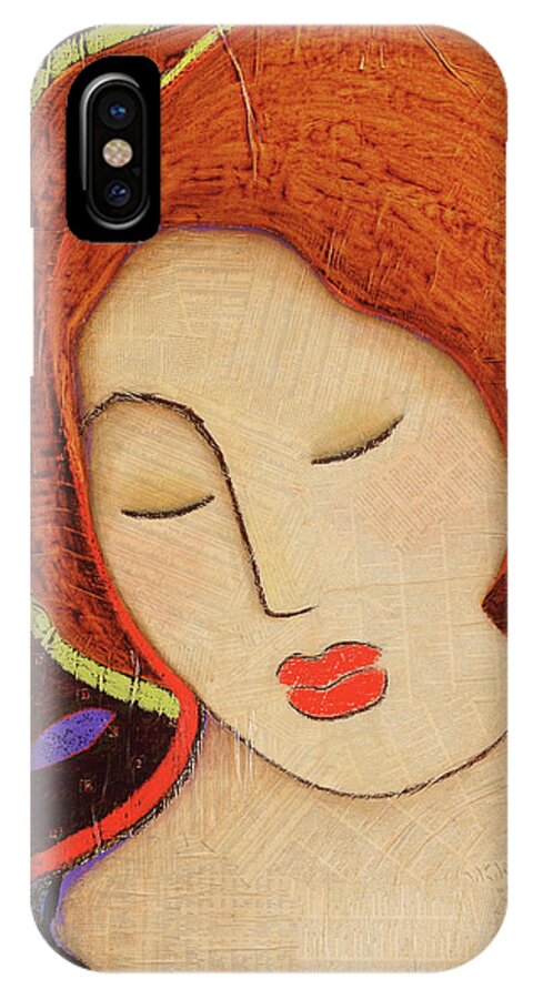 Icon iPhone X Case featuring the painting Soul Memory by Gloria Rothrock