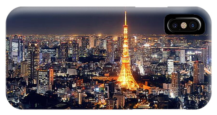 Tokyo iPhone X Case featuring the photograph Tokyo Skyline #2 by Songquan Deng