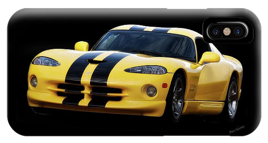 Auto iPhone X Case featuring the photograph 2001 Dodge Viper 'Methenol Injected' by Dave Koontz