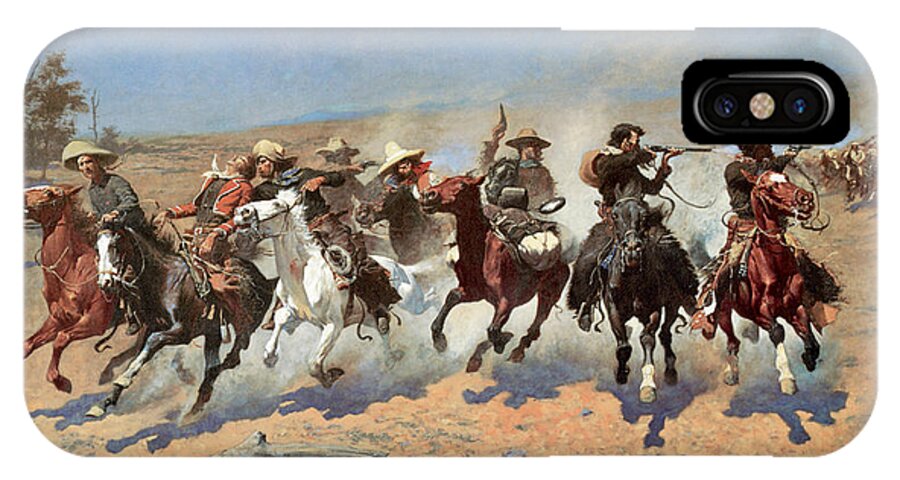 A Dash For The Timber iPhone X Case featuring the photograph A Dash for the Timber #3 by Frederic Remington