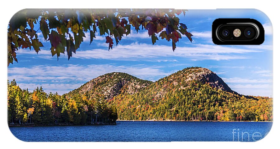 acadia National Park Maine iPhone X Case featuring the photograph The Bubbles and Jordan Pond. #3 by New England Photography