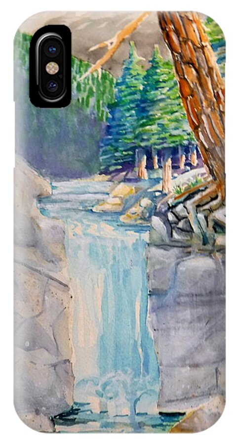 Sierra Nevada Mountains iPhone X Case featuring the painting Untitled #3 by Steven Holder
