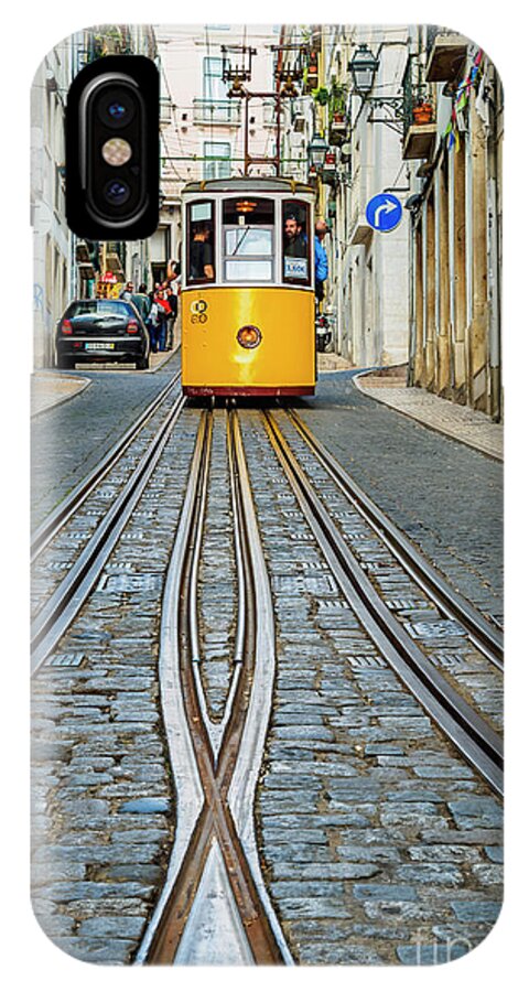 Bica iPhone X Case featuring the photograph Bica Funicular, Lisbon, Portugal #4 by Karol Kozlowski