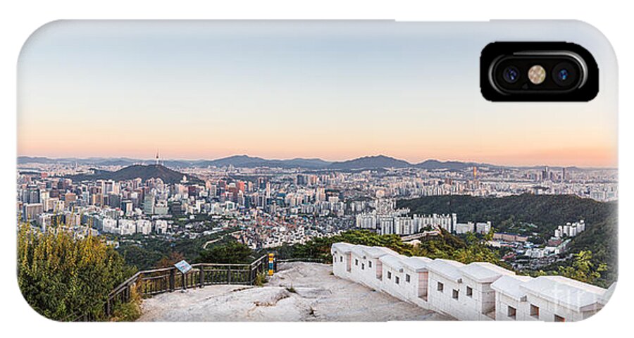Korea iPhone X Case featuring the photograph Sunset over Seoul #4 by Didier Marti