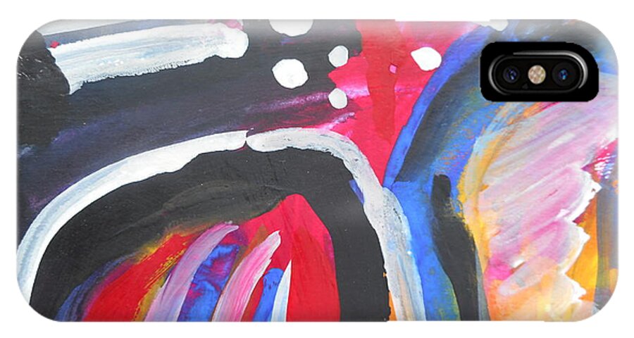Katerina Stamatelos Art iPhone X Case featuring the painting A Colorful Path by Katerina Stamatelos