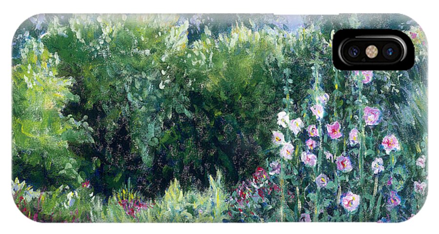 Monet iPhone X Case featuring the painting A Walk in the Garden by Tara Moorman