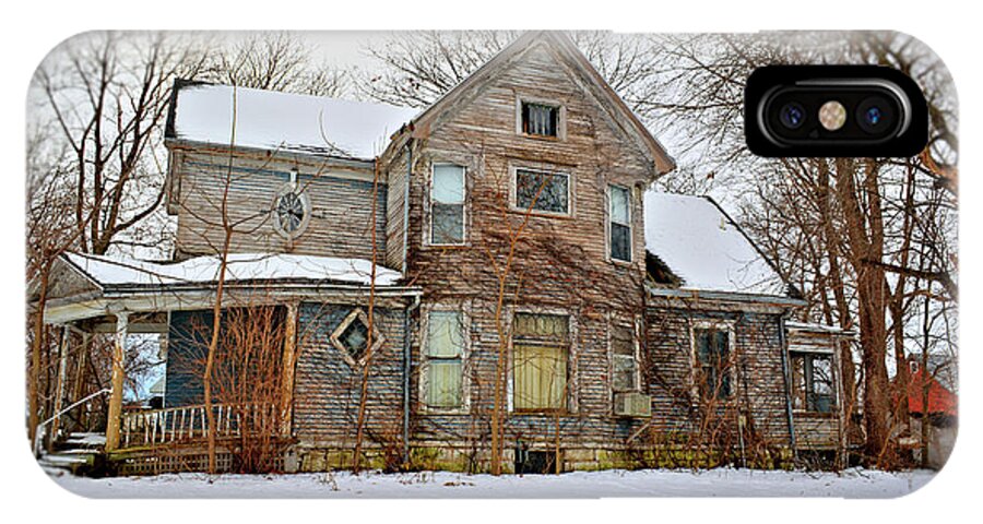 House iPhone X Case featuring the photograph A Winter Haunting by Bonfire Photography