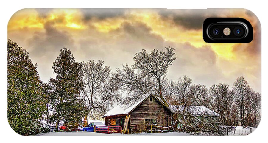 Winter iPhone X Case featuring the photograph A Winter Sky by Steve Harrington