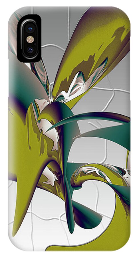 Abstract iPhone X Case featuring the digital art Abstract 2258 by Gerlinde Keating
