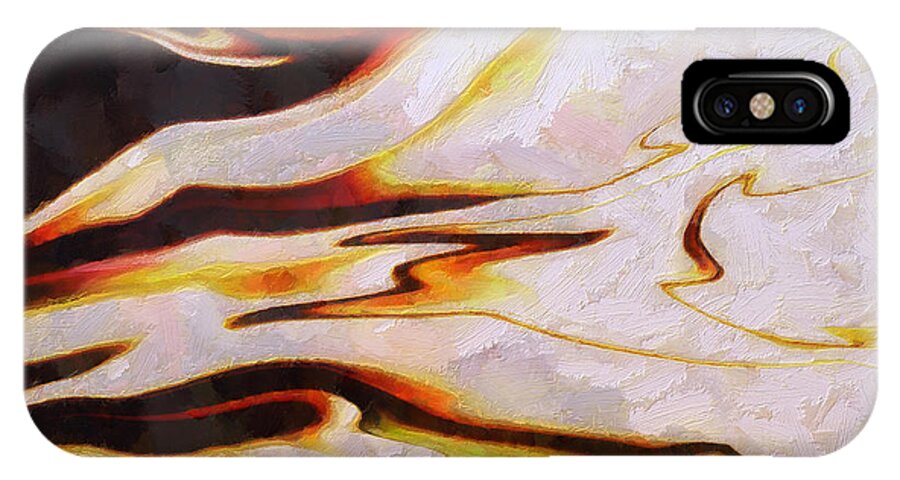 Abstract iPhone X Case featuring the painting Abstract 27 by Lelia DeMello