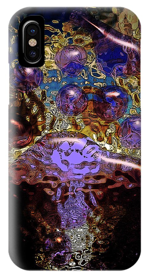 Abstract iPhone X Case featuring the digital art Abstract 798 by Gerlinde Keating
