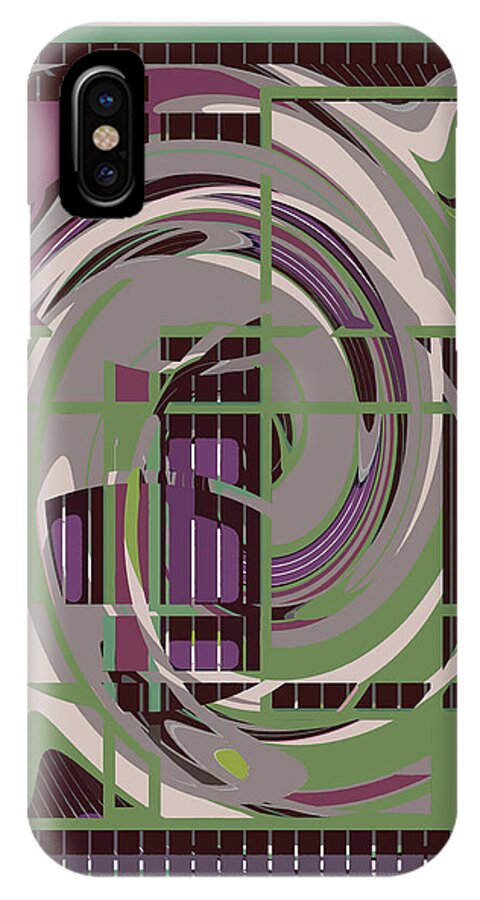 Purple iPhone X Case featuring the painting Abstract 8 by Robert Todd