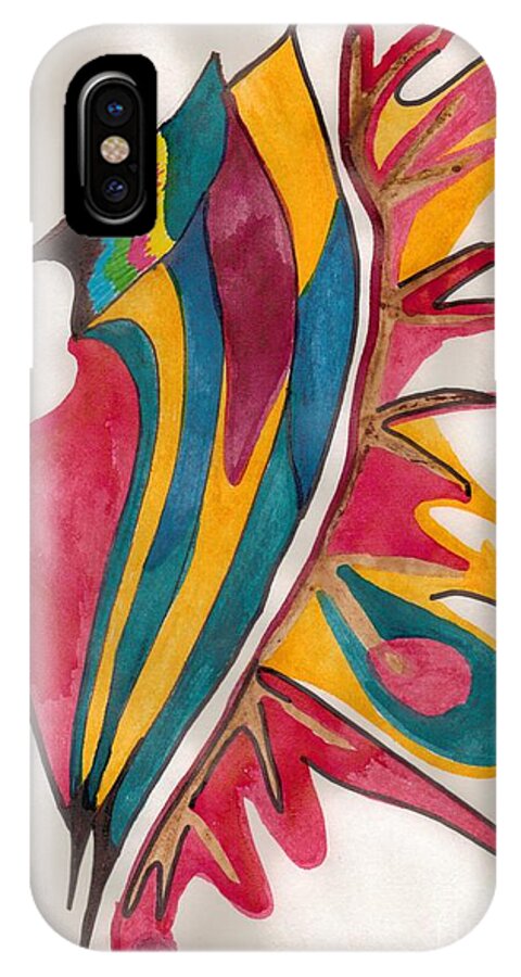 Abstract iPhone X Case featuring the photograph Abstract Art 102 by Mary Mikawoz