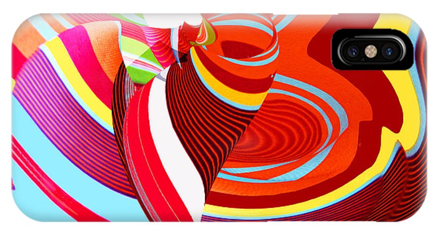 Abstract Photography iPhone X Case featuring the photograph Abstract-Carnival Ride by Regina Geoghan