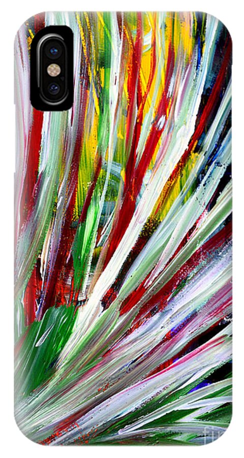 Martha iPhone X Case featuring the painting Abstract Series C1015CP by Mas Art Studio