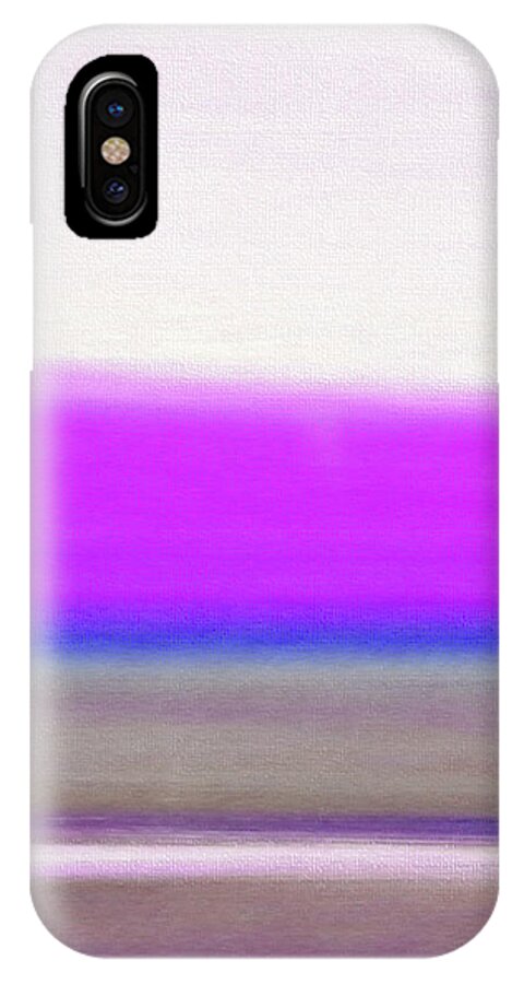 Brown iPhone X Case featuring the painting Abstract Sunset 65 by Gina De Gorna