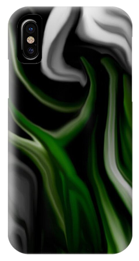 Abstract iPhone X Case featuring the digital art Abstract309h by David Lane