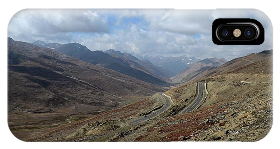 Babusar Pass iPhone X Case featuring the photograph Aerial shot of mountainous Karakoram Highway Babusar Pass Pakistan by Imran Ahmed