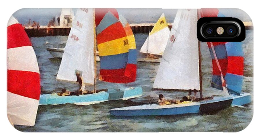Sail iPhone X Case featuring the photograph After the Regatta by Michelle Calkins