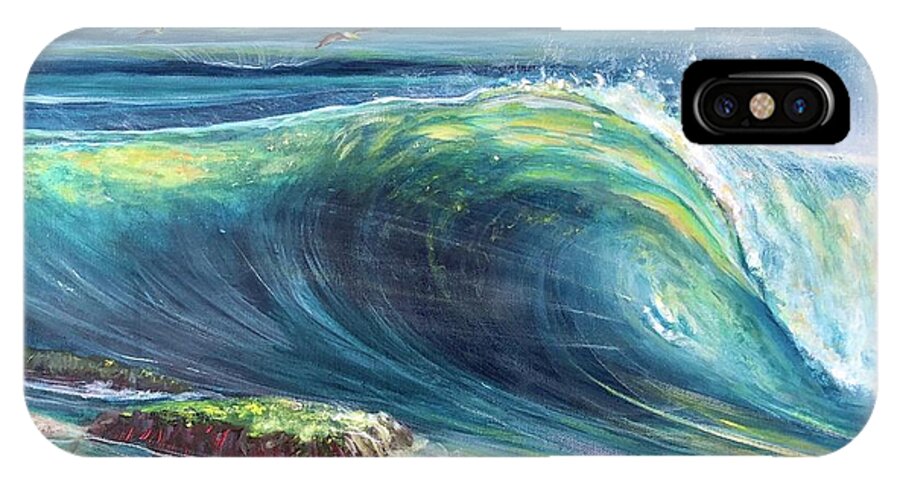 Surf iPhone X Case featuring the painting Afternoon Delight by Dawn Harrell