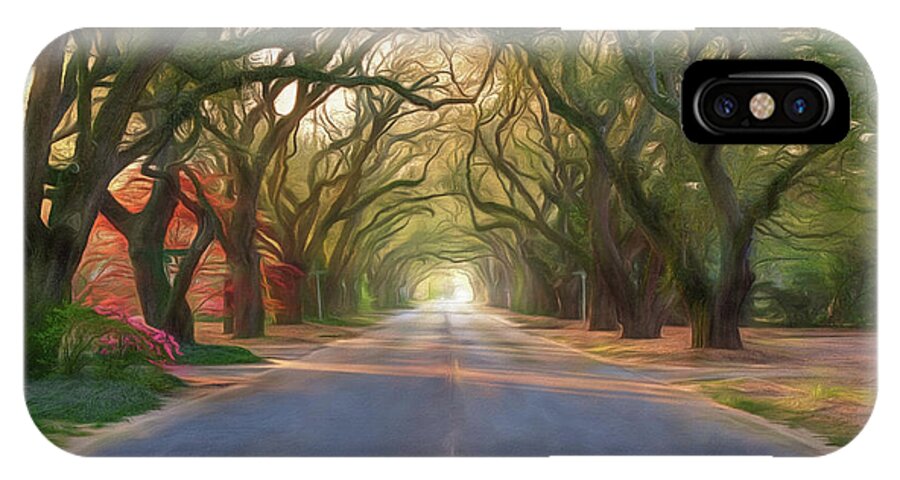 South Boundary iPhone X Case featuring the photograph Aiken South Boundary Avenue by Shirley Radabaugh