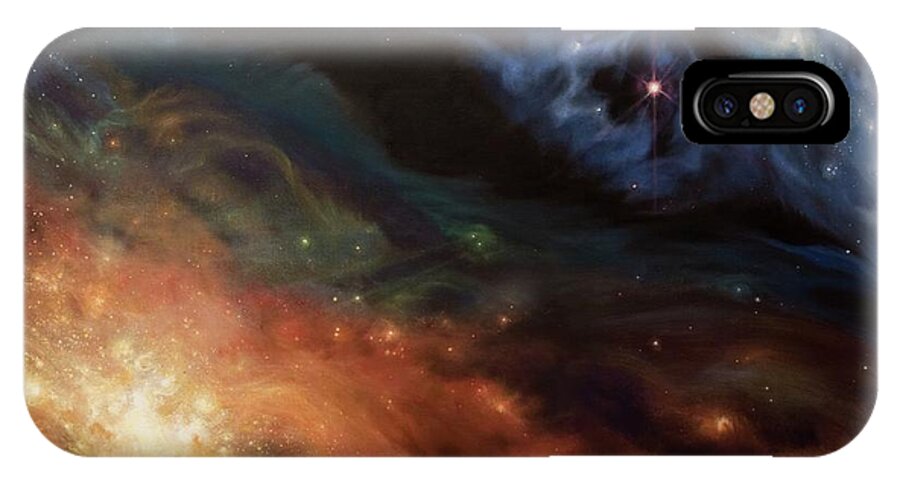 Alchemy Of Light iPhone X Case featuring the painting Alchemy of Light by Lucy West