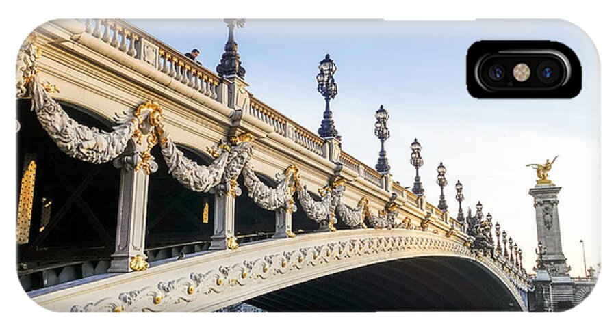 Paris iPhone X Case featuring the photograph Alexandre III Bridge in Paris France early morning by Perry Van Munster