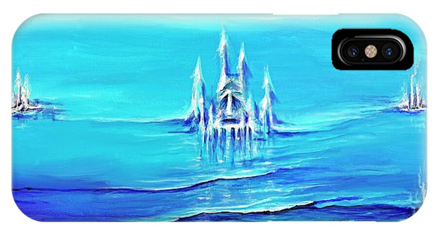 Castles iPhone X Case featuring the painting Alien Skies by David Junod