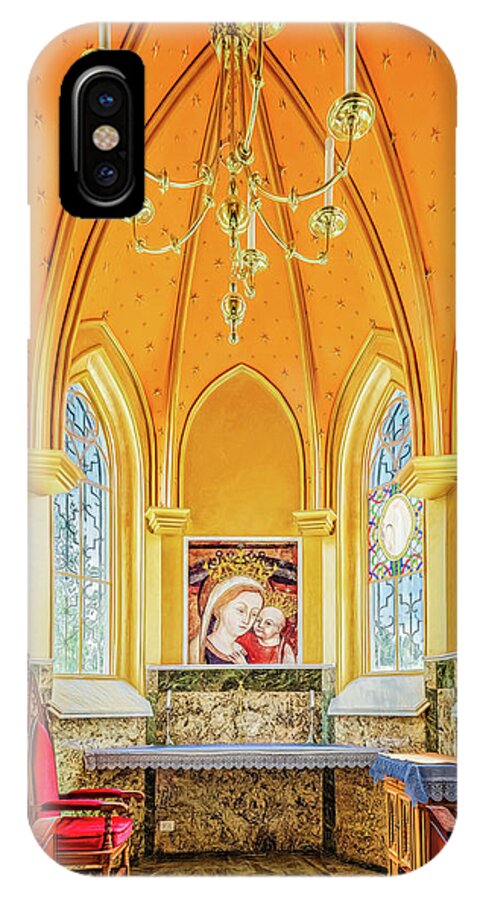 Architecture iPhone X Case featuring the photograph Altar to the Virgin Mary by Maria Coulson