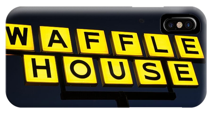 Reid Callaway Waffle House iPhone X Case featuring the photograph Always Open Waffle House Classic Signage Art by Reid Callaway