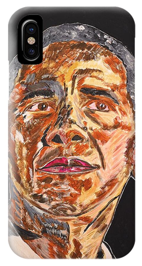 American iPhone X Case featuring the painting AmeriCAN by Valerie Ornstein