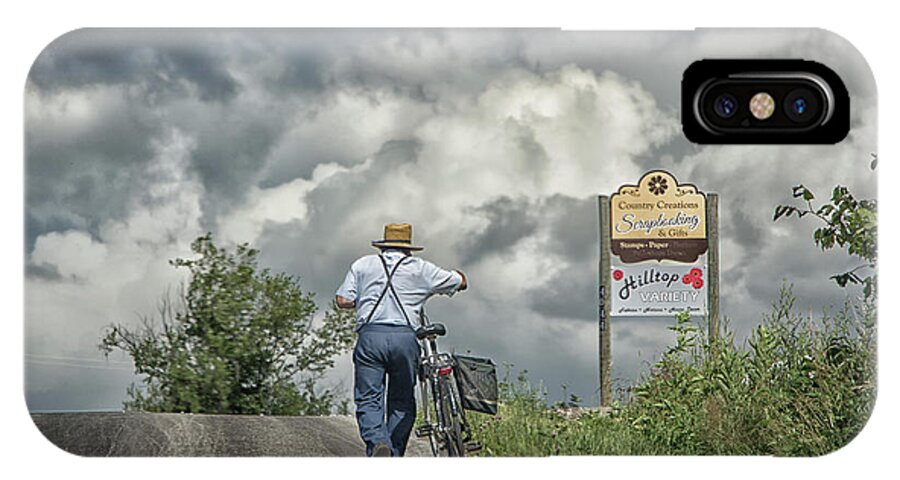 Amish iPhone X Case featuring the photograph Amish Peddler by Rob Hawker
