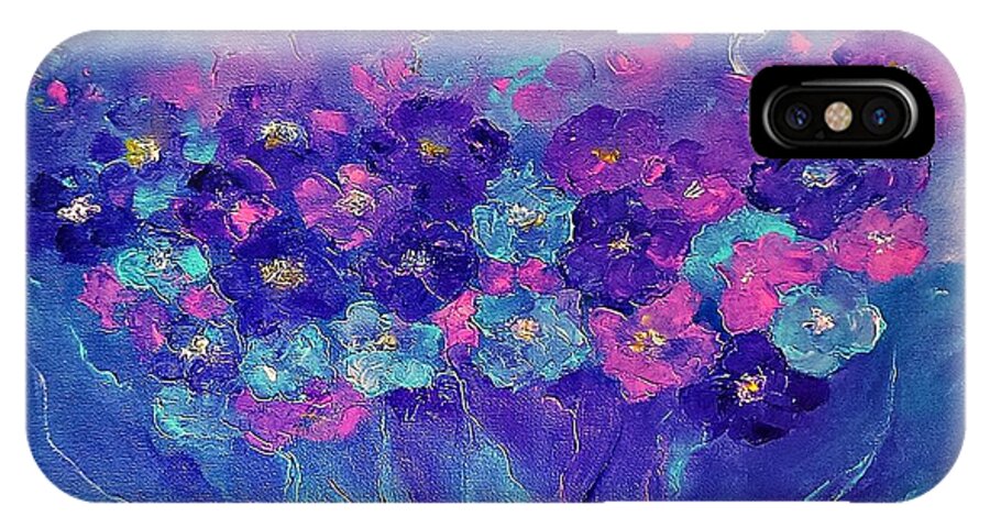 Flowers iPhone X Case featuring the painting Anemone by Amalia Suruceanu