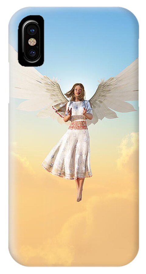 Angel iPhone X Case featuring the digital art Angel by Christian Art