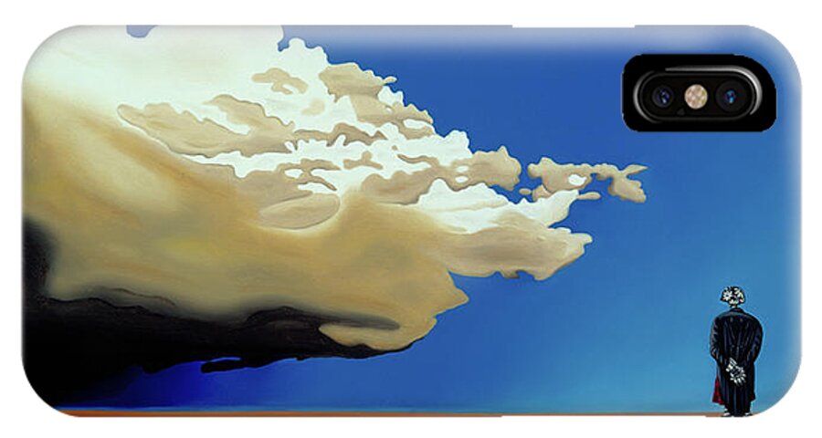  iPhone X Case featuring the painting Approaching Storm by Paxton Mobley