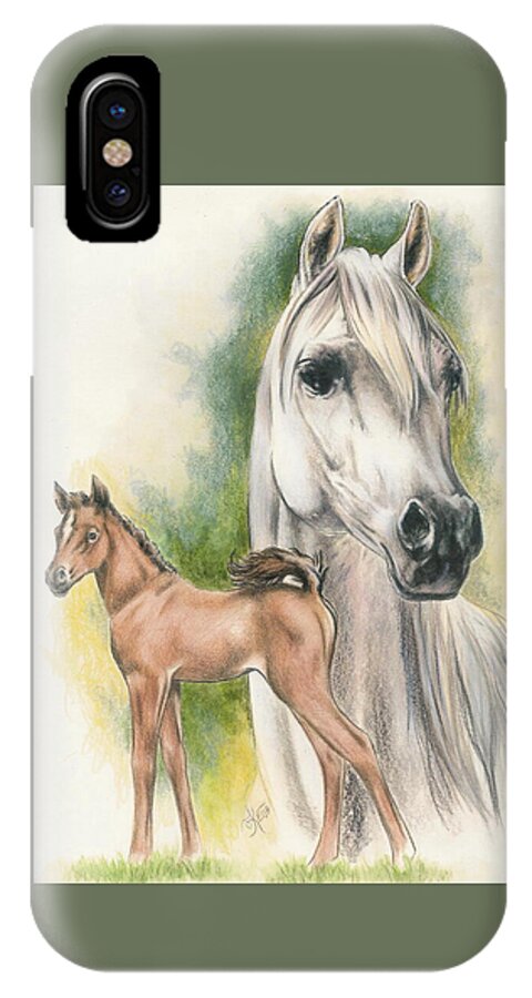 Horse iPhone X Case featuring the mixed media Arabian by Barbara Keith